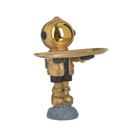 INART ΔΙΑΚΟΣΜΗΤΙΚΟ ΑΣΤΡΟΝΑΥΤΗΣ RESIN ΧΡΥΣΟ/ΜΑΥΡΟ 23Χ17Χ29 3-70-151-0463