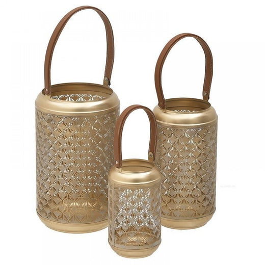 Inart Φανάρι Σετ Των 3 25x25x42cm 3-70-661-0011