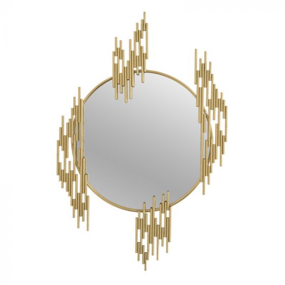 Inart Καθρέπτης Τοίχου Μεταλλικός Χρυσός 72x4x110 Κωδικός: 3-95-161-0059