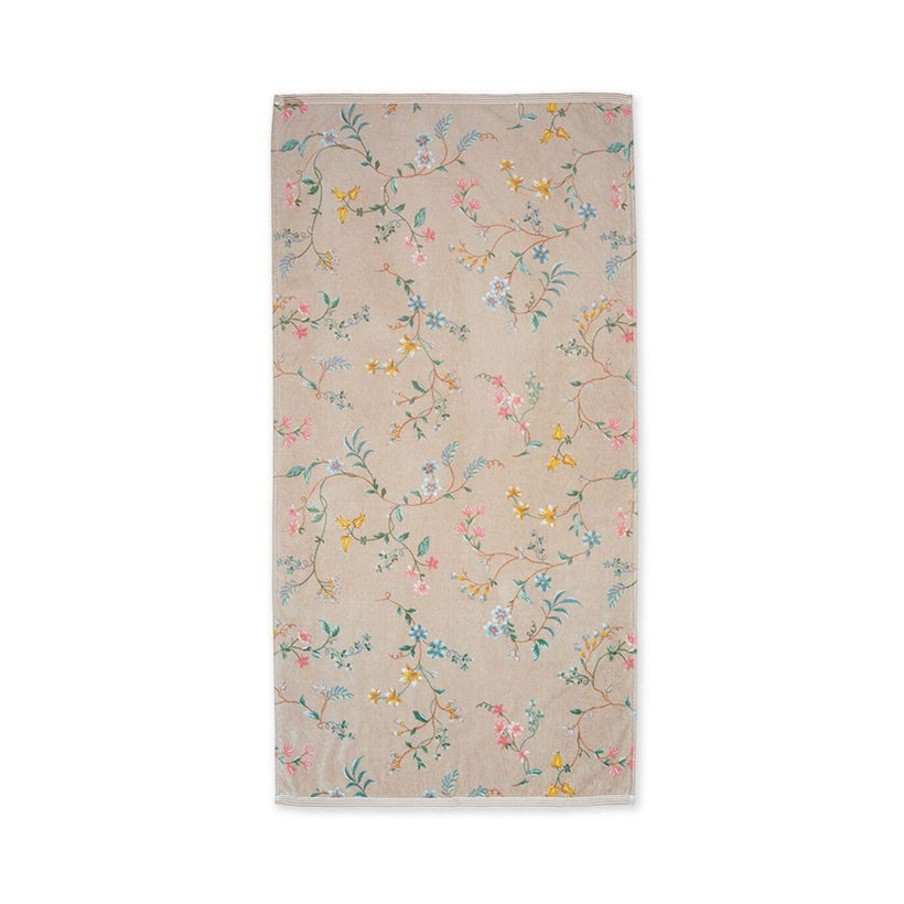 PIP STUDIO LES FLEURS ΠΕΤΣΕΤΑ ΜΠΑΝΙΟΥ KHAKI  70cm Χ 140cm