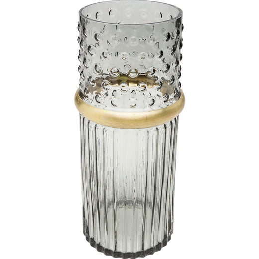 Βάζο LA Γυάλινο Γκρι 32 εκ.