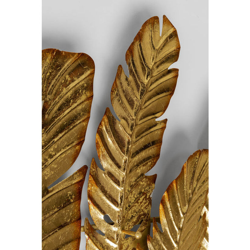 Κρεμάστρα Τοίχου Leaf Μεταλλική Χρυσή 56x86x8 εκ.