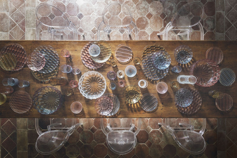 Kartell Πιάτο Jellies Σετ των 4 33.5x33.5x1.4 Διάφανο 1497/B4