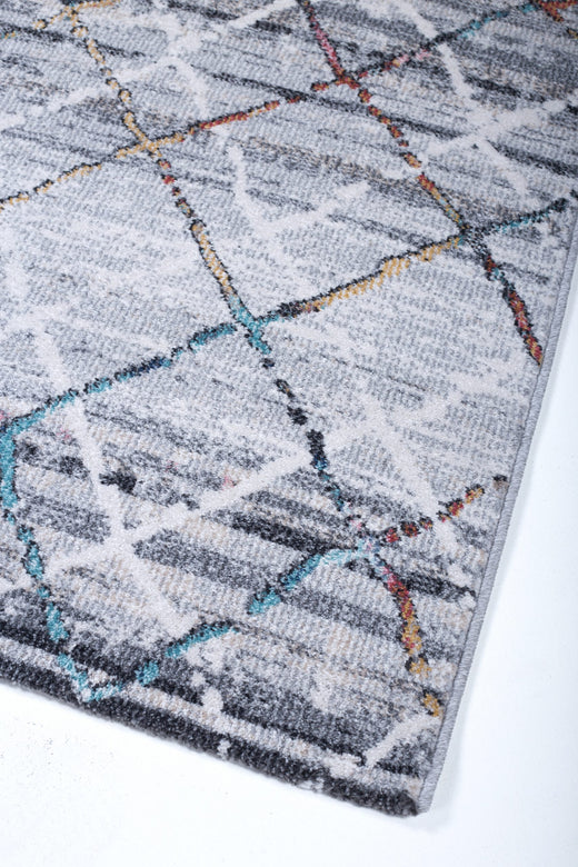 Χαλί Monza 8074/110 γκρι εκρού μοντέρνο boho
