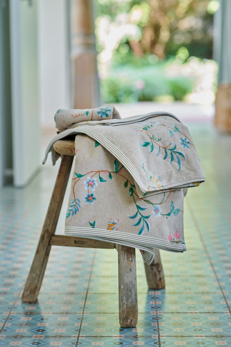 PIP STUDIO LES FLEURS ΠΕΤΣΕΤΑ ΜΠΑΝΙΟΥ KHAKI 55Χ100