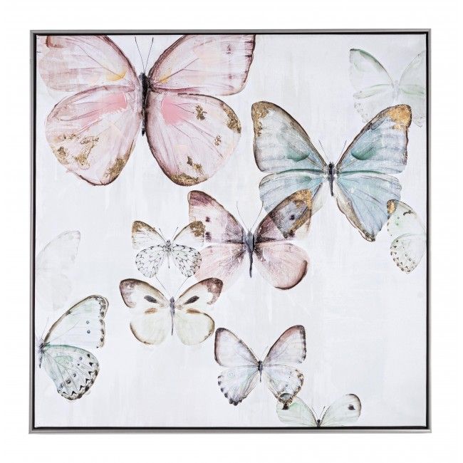 Bizzotto Crown Πίνακας Σε Καμβά "Πεταλούδες" Πολύχρωμος 82,5x4,5x82,5 Κωδικός: 0240833