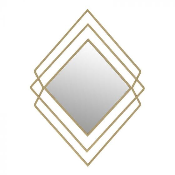 Inart Καθρέπτης Τοίχου Μεταλλικός Χρυσός 62x3x86 Κωδικός: 3-95-161-0050