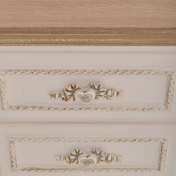 INART ΚΟΜΟΔΙΝΟ ΞΥΛΙΝΟ ΛΕΥΚΟ-ΜΠΕΖ 41X33X68 ΚΩΔΙΚΟΣ: 3-50-147-0042