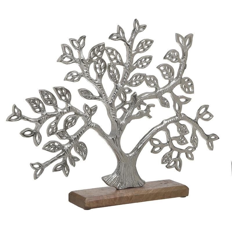 Inart Επιτραπέζιο Διακοσμητικό "Δέντρο" Μεταλλικό Ασημί 52x8x39 Κωδικός: 3-70-357-0125