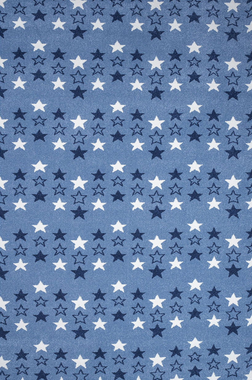 Παιδικό χαλί Diamond kids 8469/330 ραφ μπλε αστεράκια