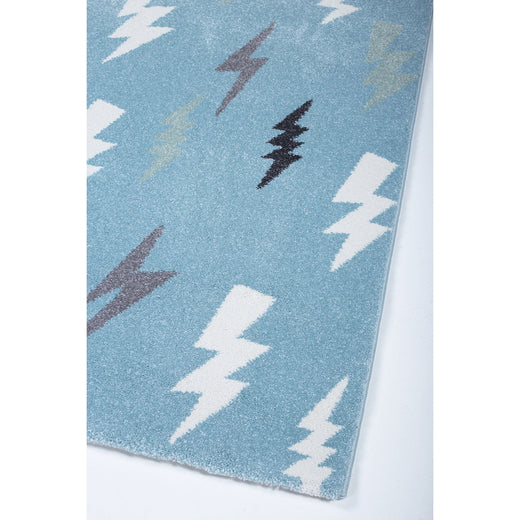 Παιδικό χαλί Diamond kids 8471/230 γαλαζοπράσινο με κεραυνούς