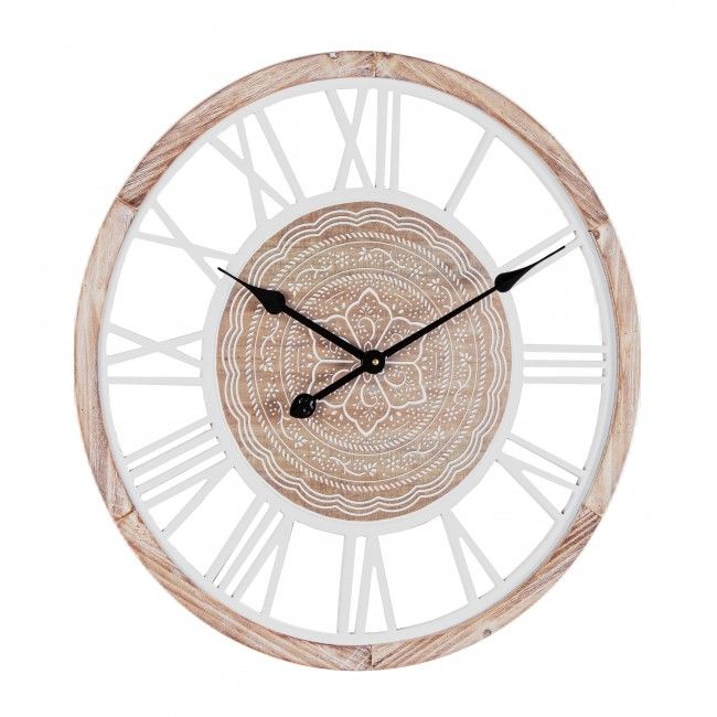 Bizzotto Ticking Ρολόι Τοίχου Λευκό/Natural 60x4,5